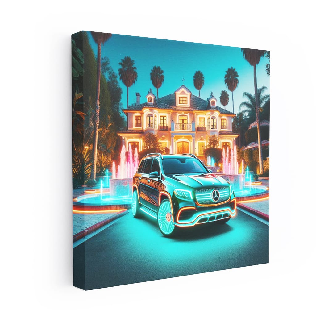 Mercedesbenz Gls Neon Wall Art