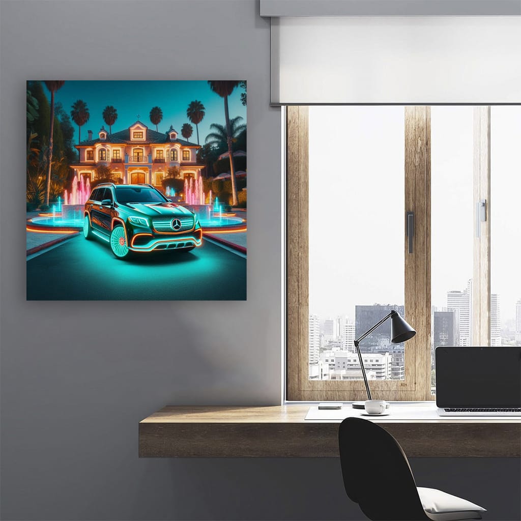 Mercedesbenz Gls Neon Wall Art