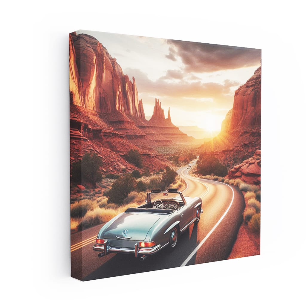 Mercedesbenz Old Retro Cany Wall Art