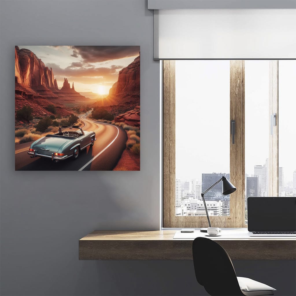 Mercedesbenz Old Retro Cany Wall Art