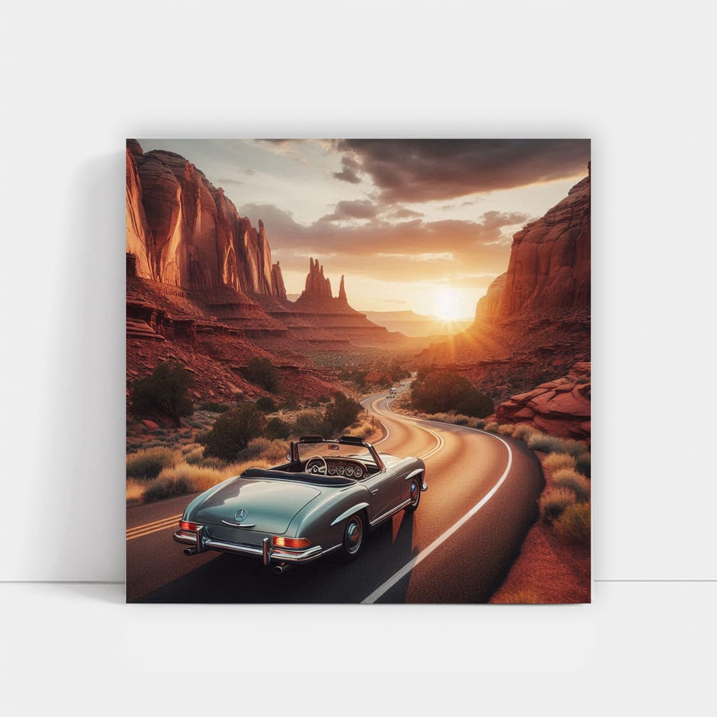 Mercedesbenz Old Retro Cany Wall Art