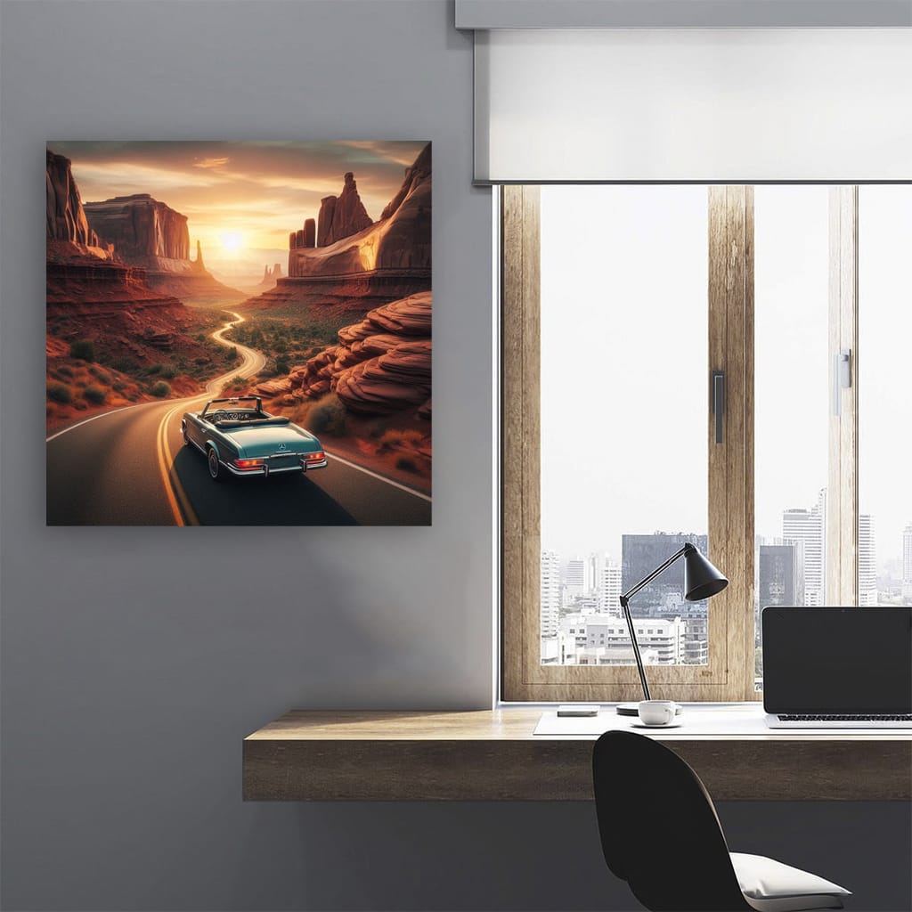 Mercedesbenz Old Retro Canyon Wall Art