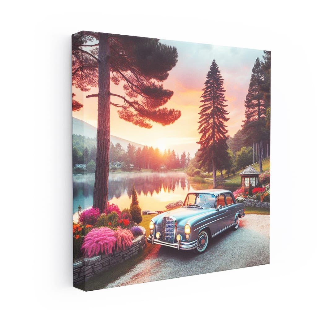 Mercedesbenz Old Retro La Wall Art