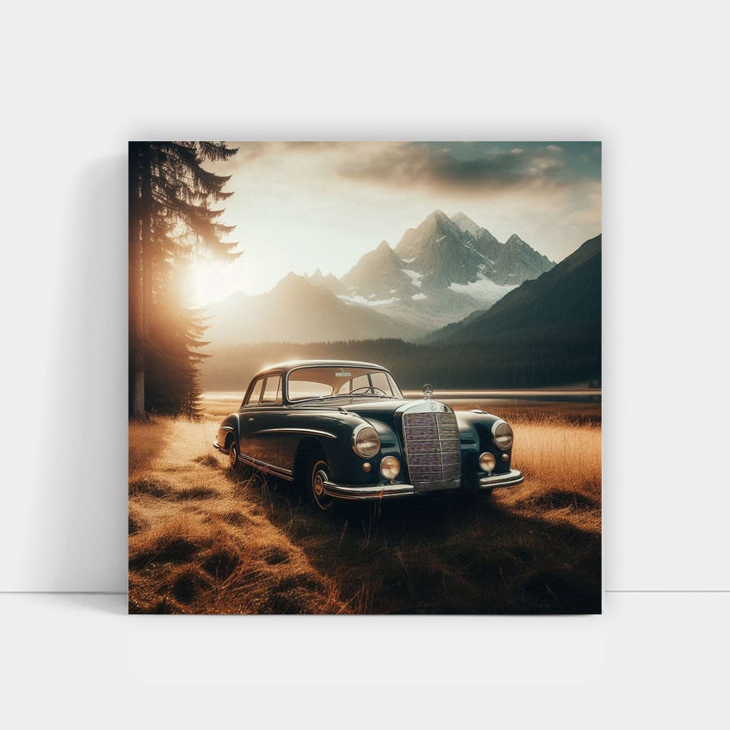 Vintage Mercedes-Benz in National Park - Classic Elegance