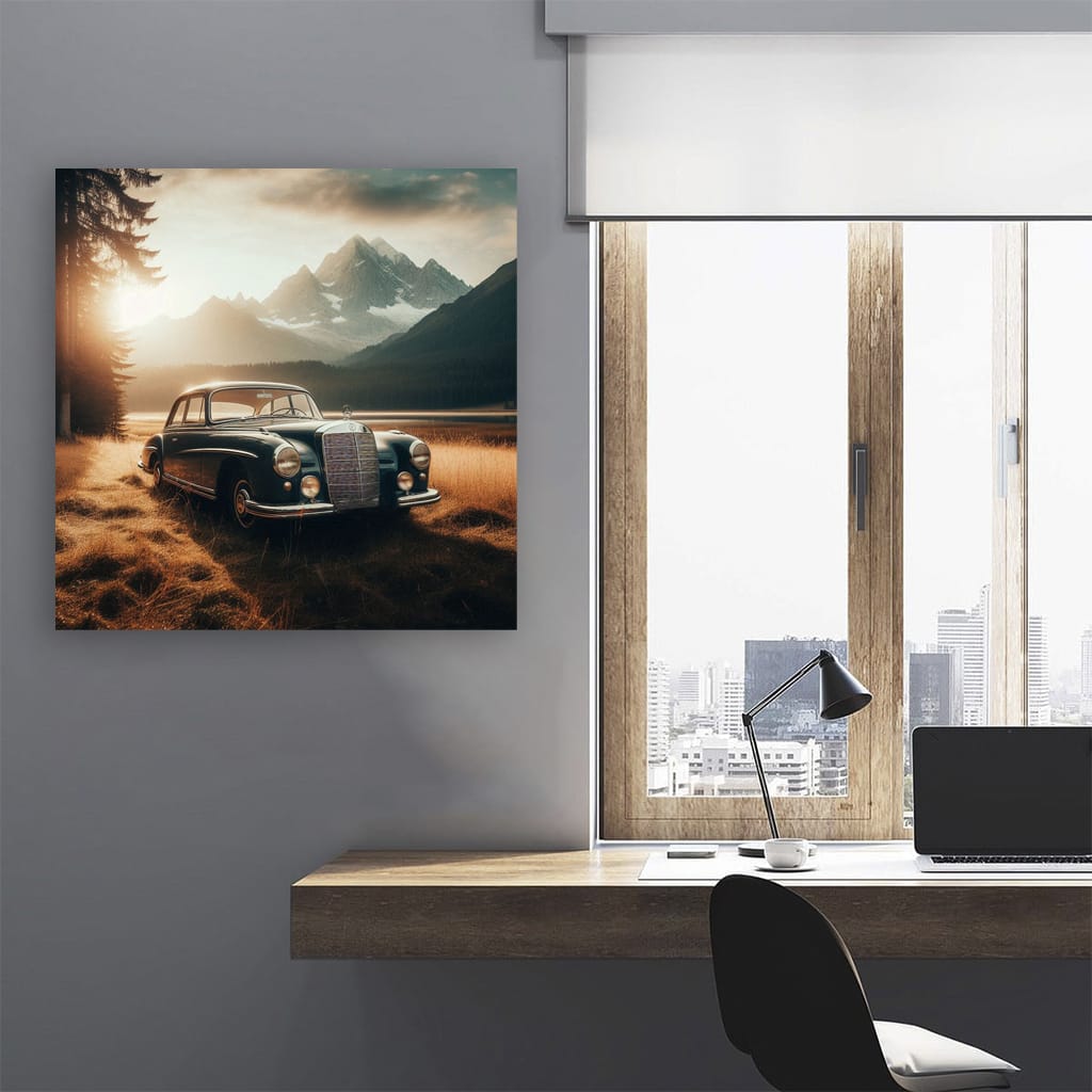 Vintage Mercedes-Benz in National Park - Classic Elegance
