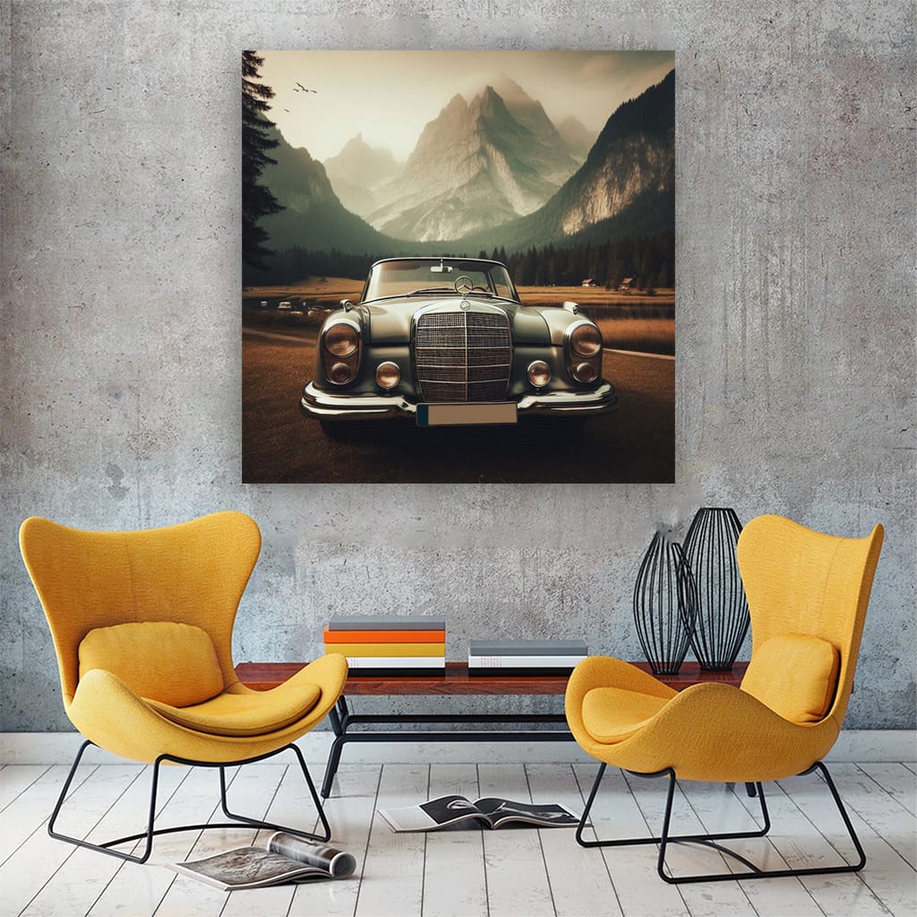 Vintage Mercedes-Benz in National Park - Classic Elegance