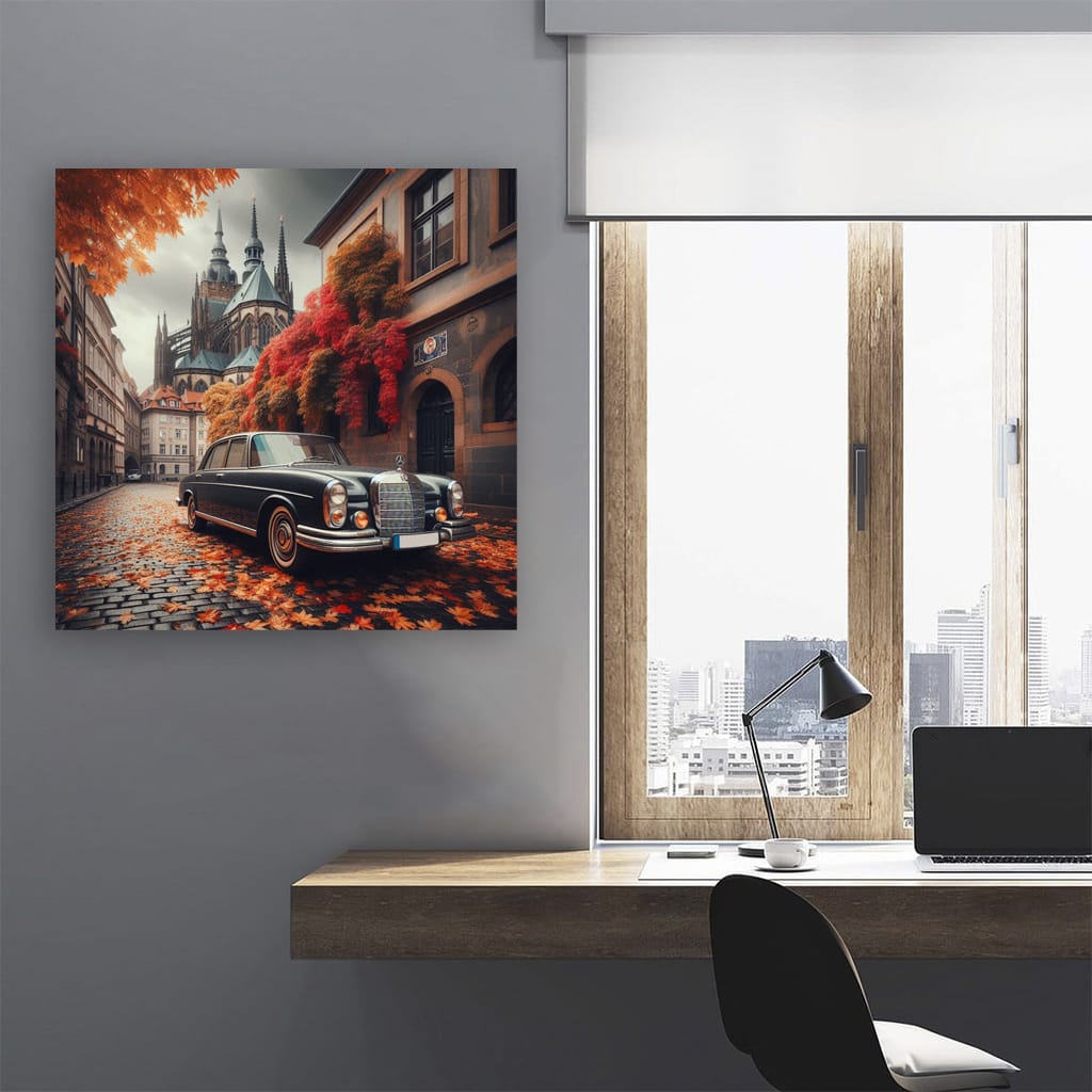 Mercedesbenz Sclass Old Cloudy Weath Wall Art