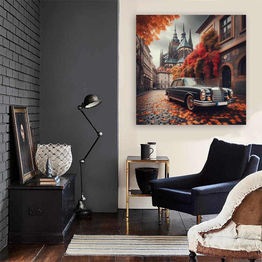 Mercedesbenz Sclass Old Cloudy Weath Wall Art