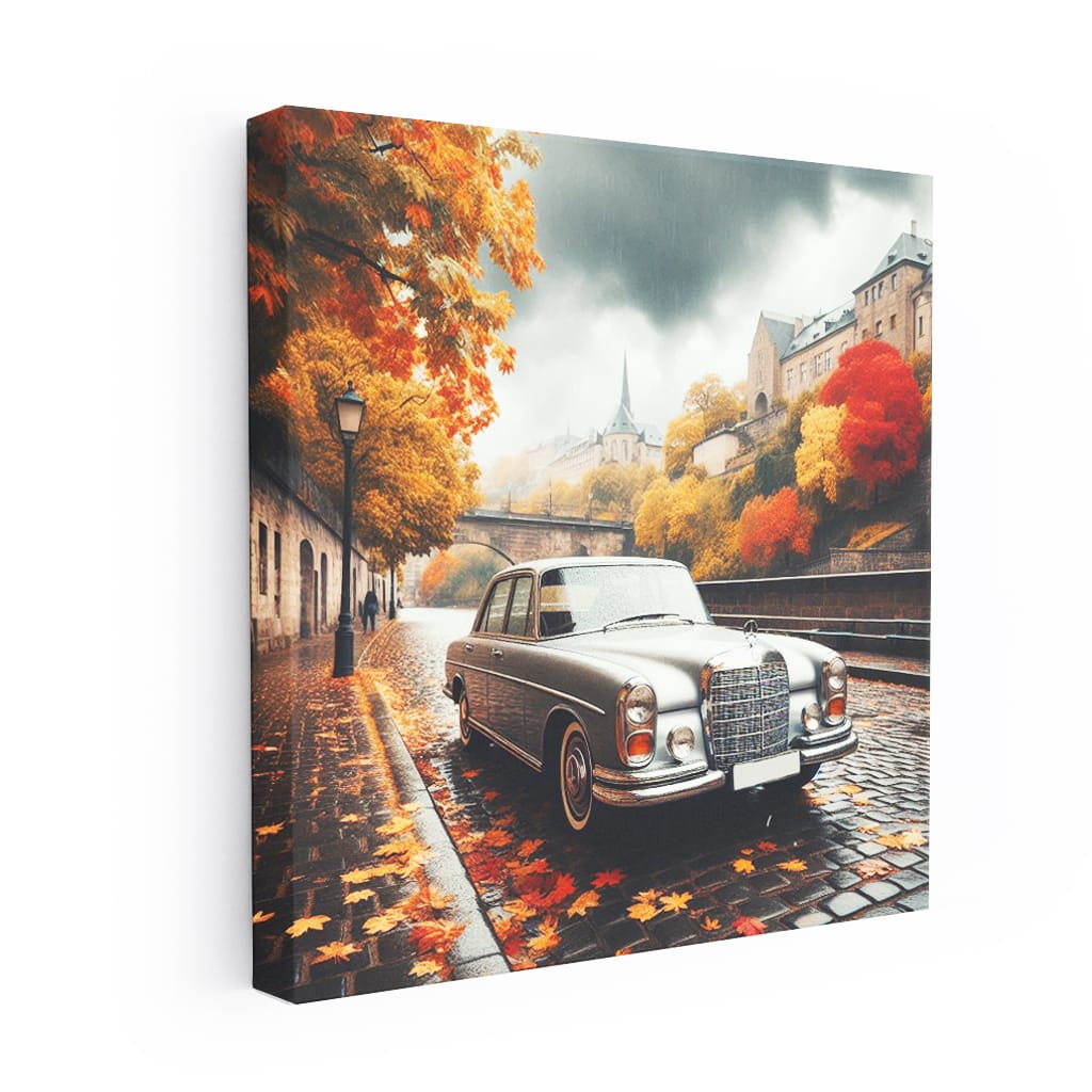 Mercedesbenz Sclass Old Cloudy Weather Wall Art