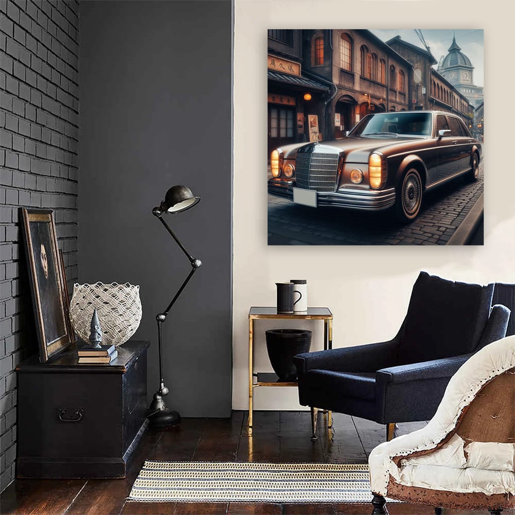 Vintage Mercedes-Benz S-Class in Old Tokyo - Luxury Redefined