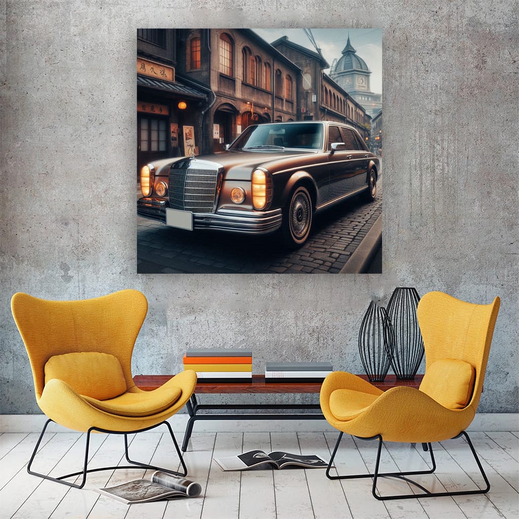 Vintage Mercedes-Benz S-Class in Old Tokyo - Luxury Redefined