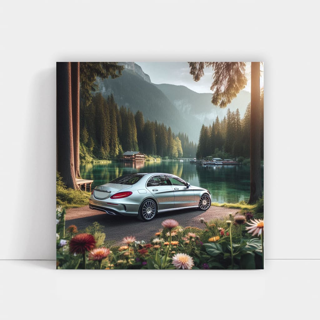 Mercedes C-Class by Lake - Elegance in Motion