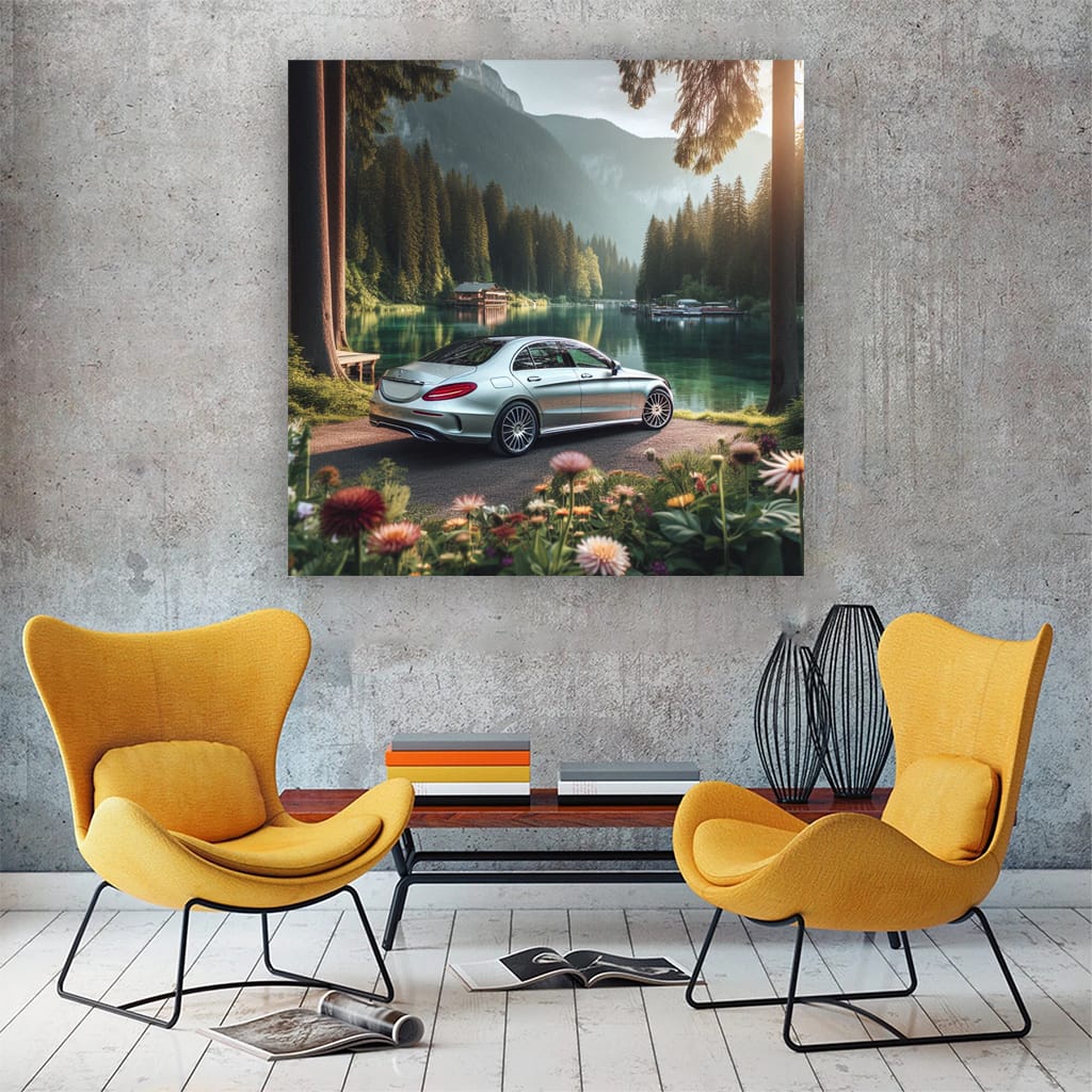 Mercedes C-Class by Lake - Elegance in Motion