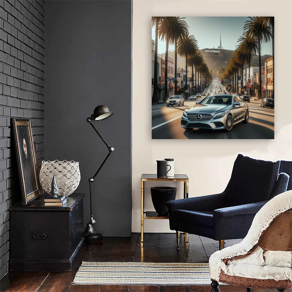 Mercedes C Class Los Angel Wall Art