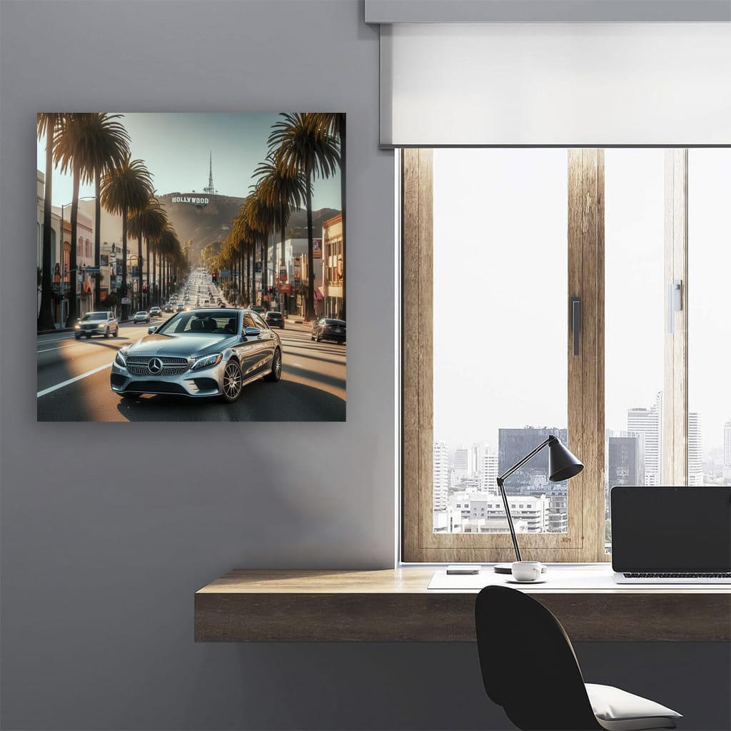 Mercedes C Class Los Angel Wall Art