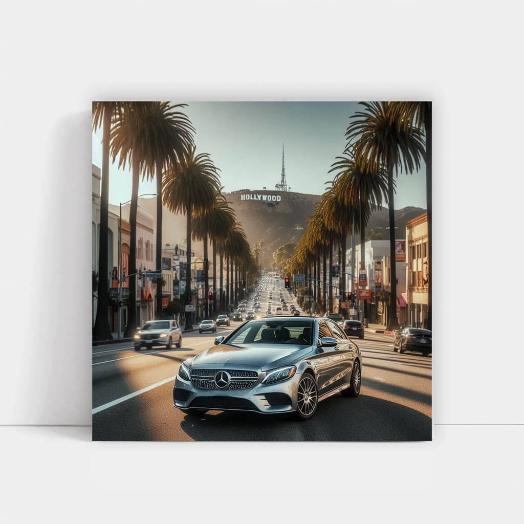 Mercedes C Class Los Angel Wall Art