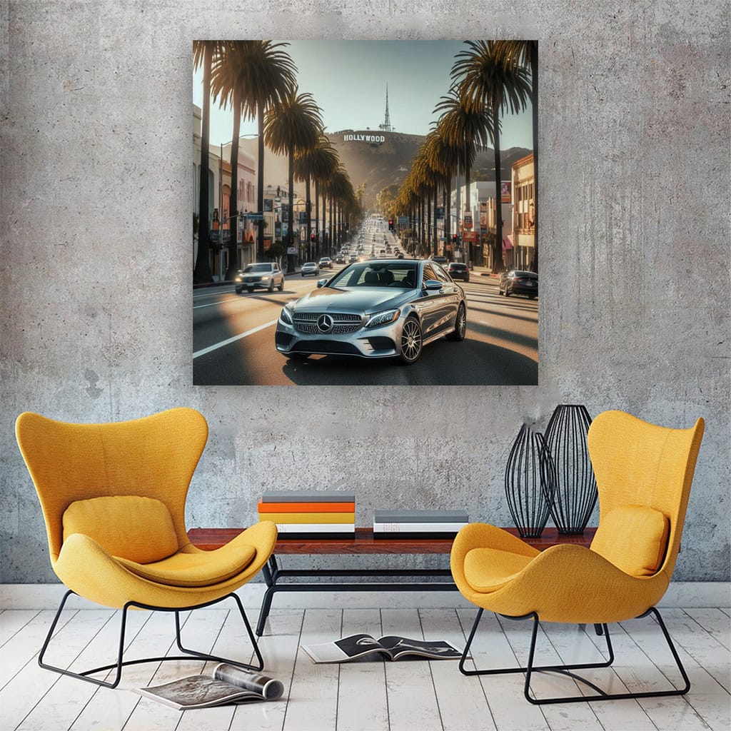 Mercedes C Class Los Angel Wall Art