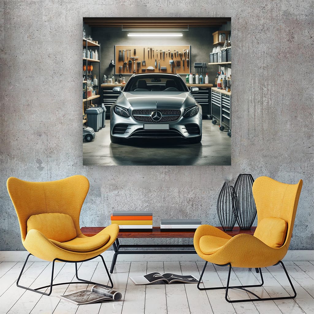 Mercedes E Class Garage Wall Art