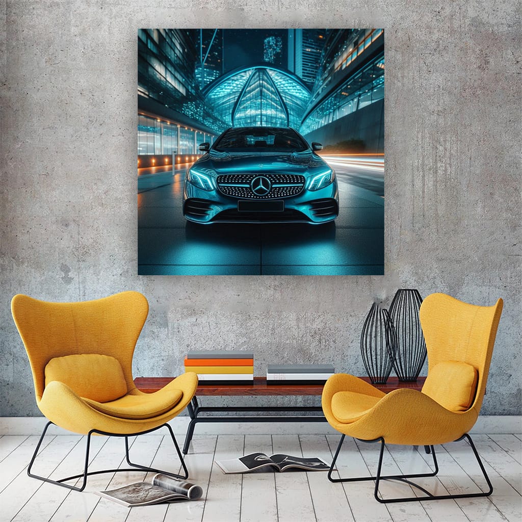 Mercedes E Class Neon Wall Art