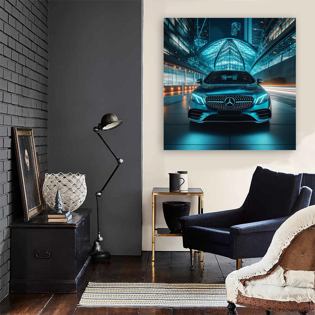 Mercedes E Class Neon Wall Art