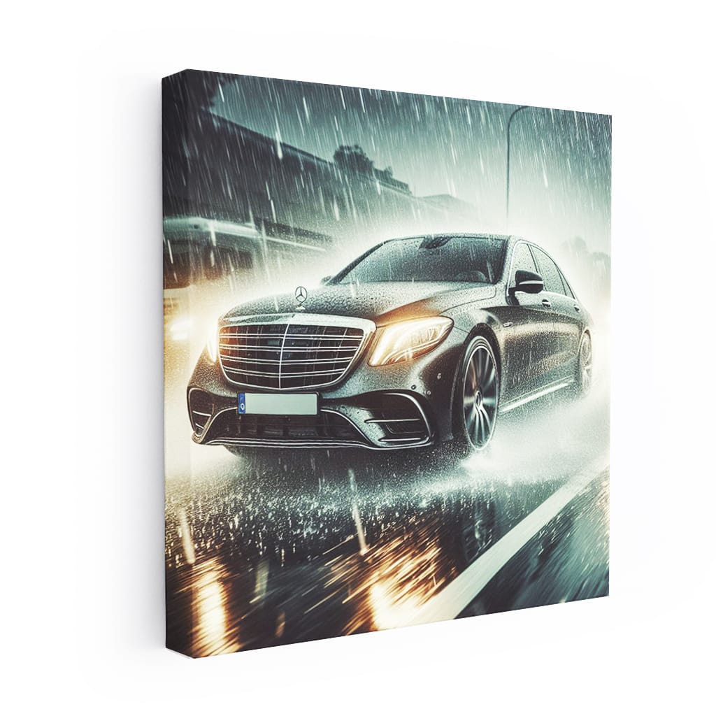 Mercedes S Class Rainy Weather Wall Art