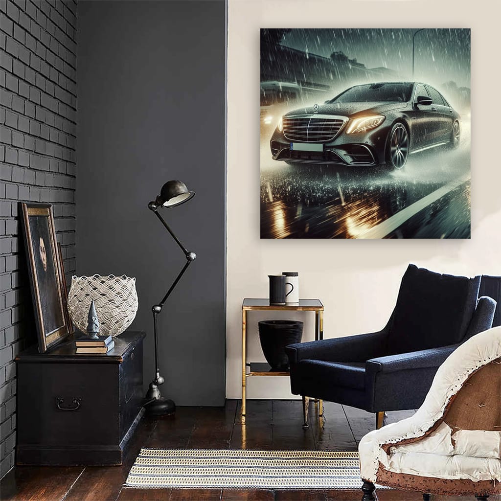 Mercedes S-Class in Rainy Weather - Luxury and Elegance