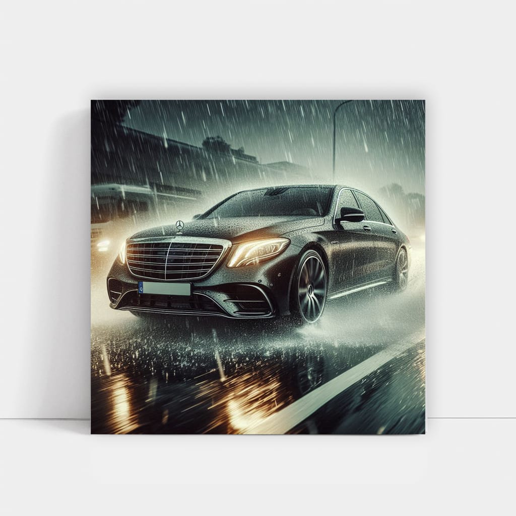 Mercedes S-Class in Rainy Weather - Luxury and Elegance