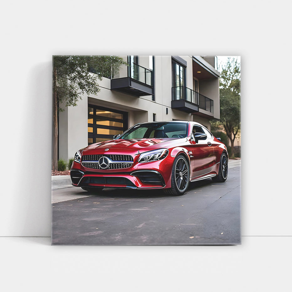 Burgundy Mercedes AMG C63 in San Antonio - Power and Elegance