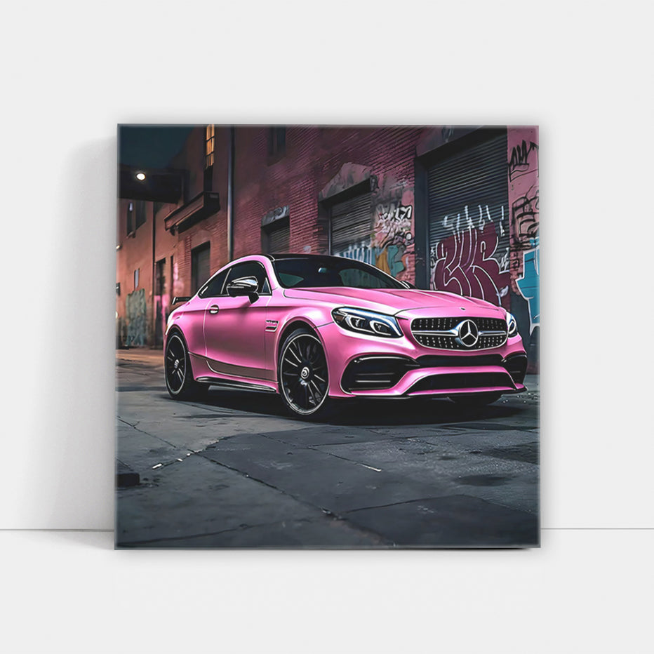 Pink Mercedes AMG C63 in Ghetto - Bold and Flashy