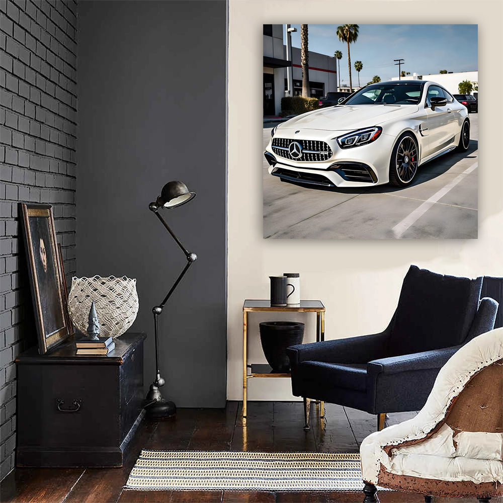 Mercedes AMG C63 in White - Los Angeles Power and Style
