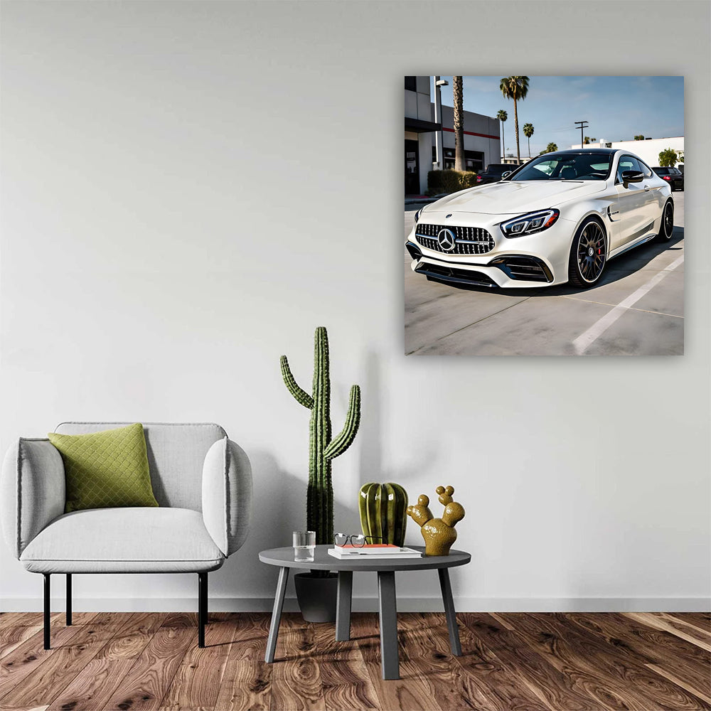 Mercedes AMG C63 in White - Los Angeles Power and Style