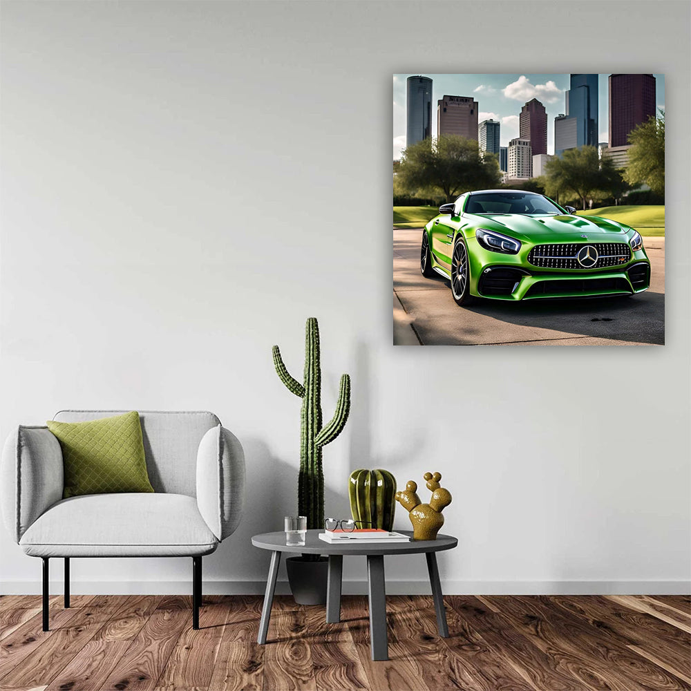 Green Mercedes AMG GT 4-Door Coupe in Houston - Power and Elegance