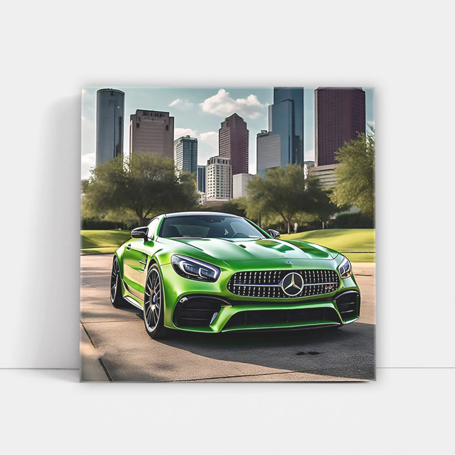 Green Mercedes AMG GT 4-Door Coupe in Houston - Power and Elegance