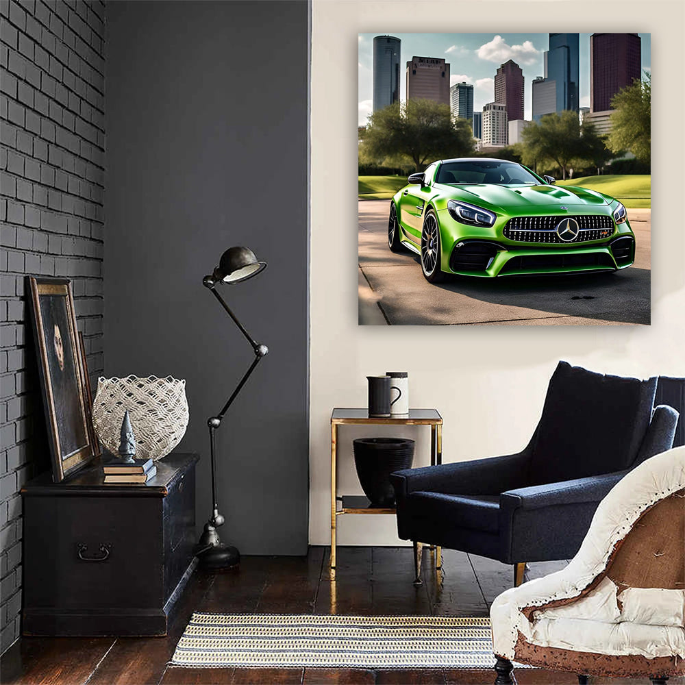 Green Mercedes AMG GT 4-Door Coupe in Houston - Power and Elegance