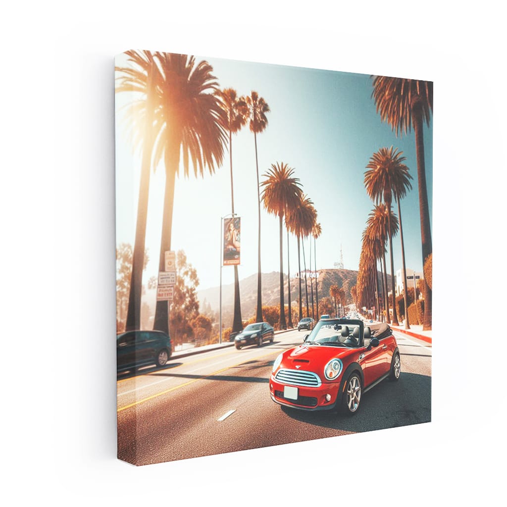 Mini Convertible Los Angeles Wall Art