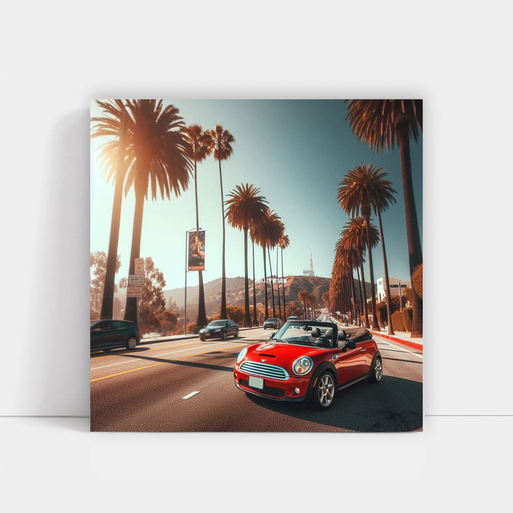 Mini Convertible Los Angeles Wall Art