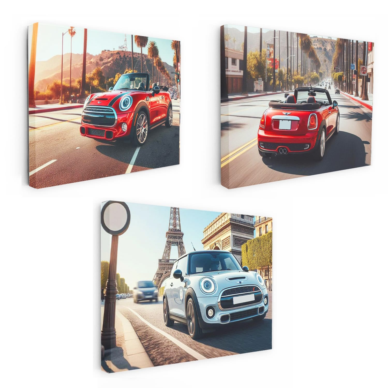 Mini Cooper In City Set of 3