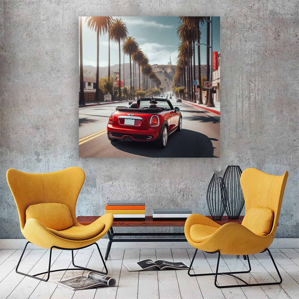 Mini Cooper Los Angeles Wall Art