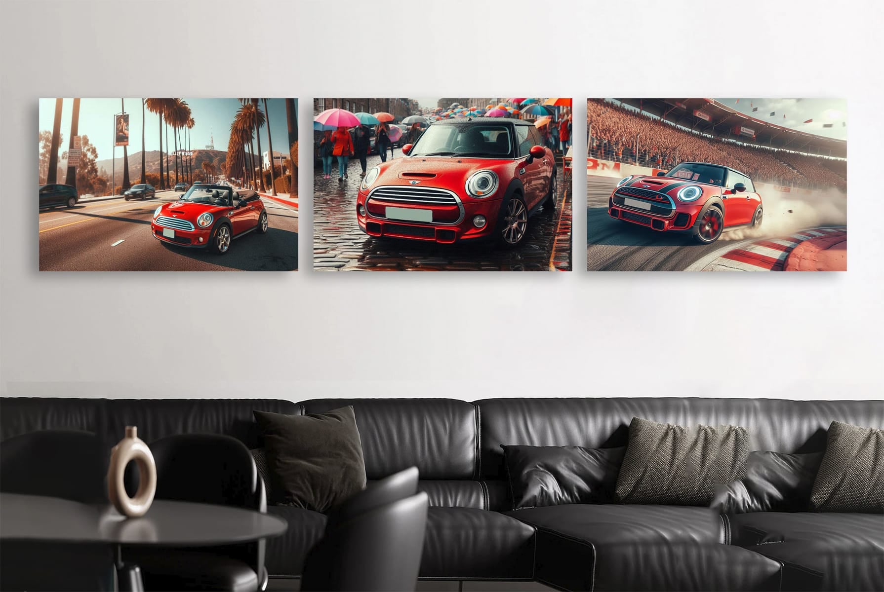 Mini Cooper Red Set of 3