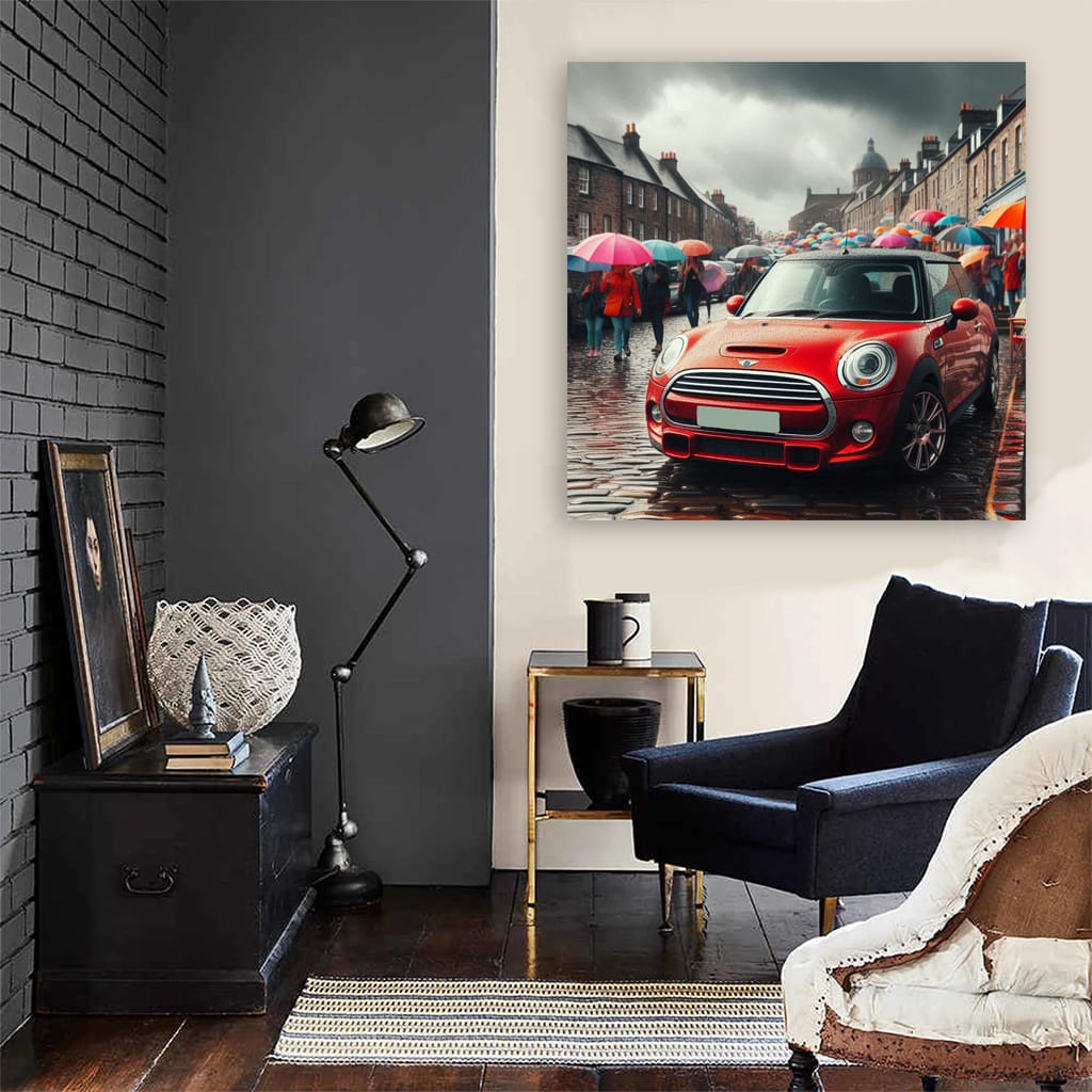 Mini Cooper S Overcast Weather Wall Art