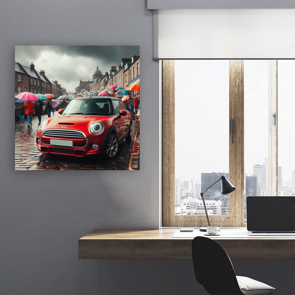 Mini Cooper S Overcast Weather Wall Art