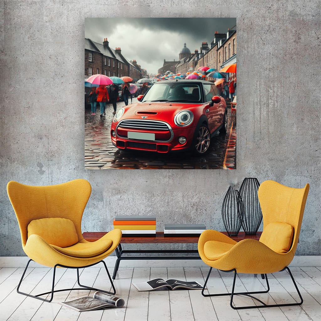 Mini Cooper S Overcast Weather Wall Art