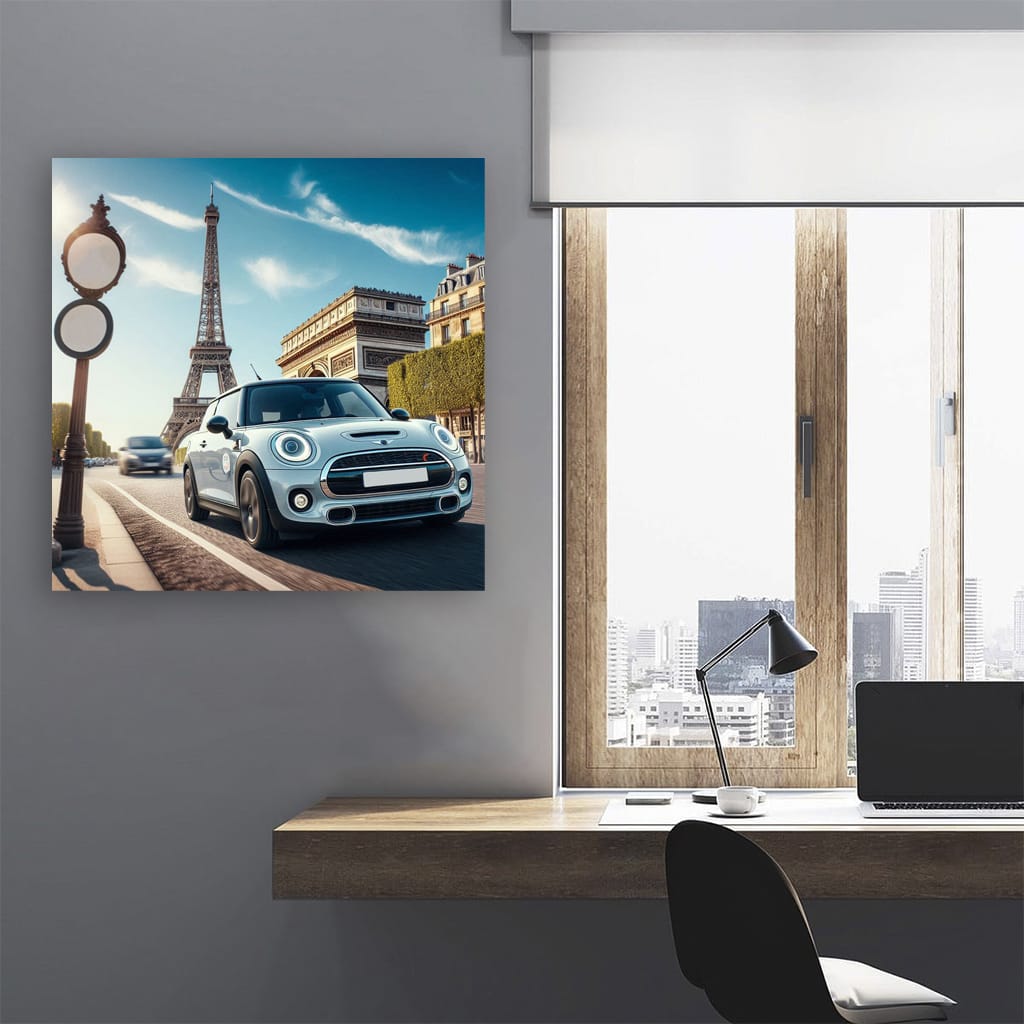 Mini Cooper Se Paris Wall Art