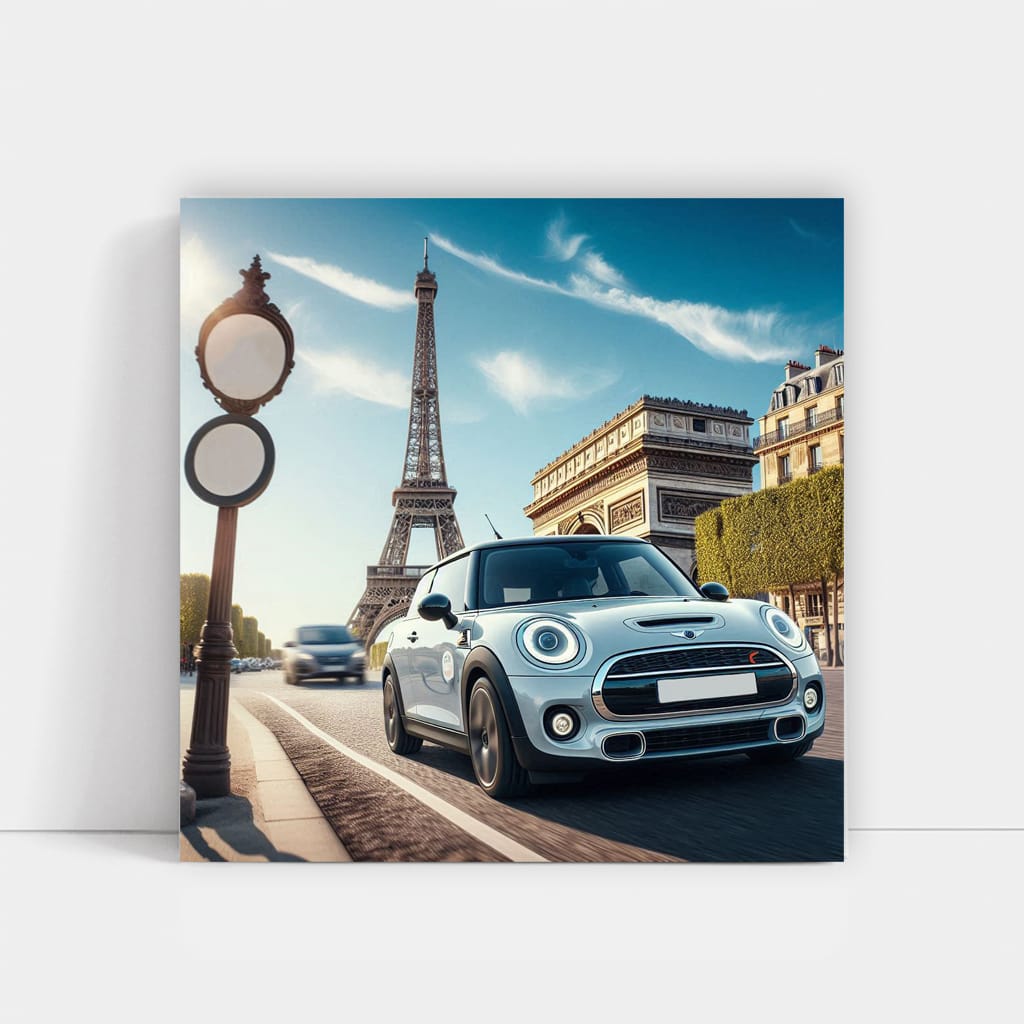 Mini Cooper Se Paris Wall Art