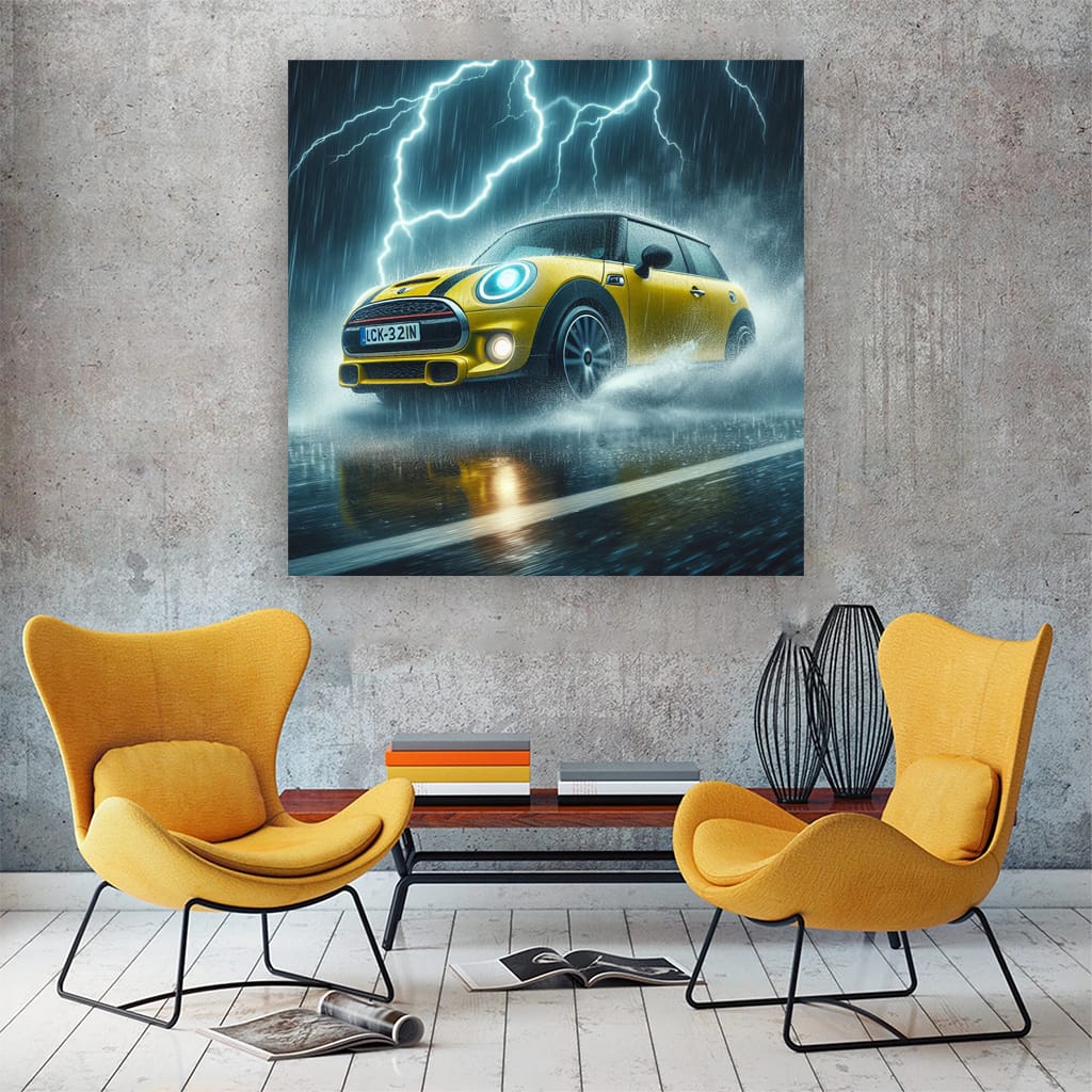 Mini Cooper SE in Thunderstorm - Electrifying Thrill