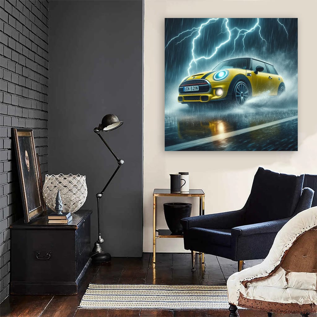 Mini Cooper SE in Thunderstorm - Electrifying Thrill