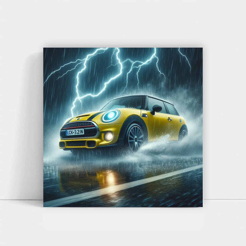 Mini Cooper SE in Thunderstorm - Electrifying Thrill