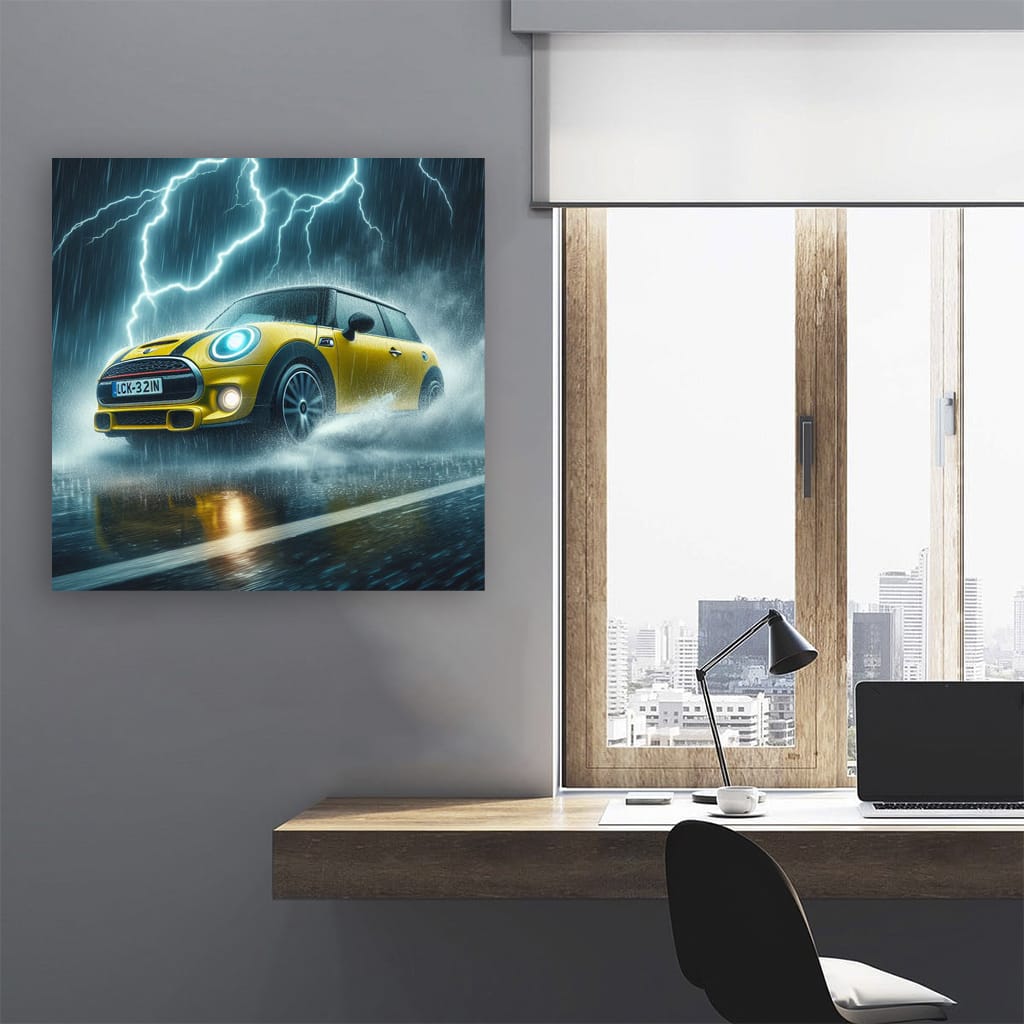 Mini Cooper SE in Thunderstorm - Electrifying Thrill