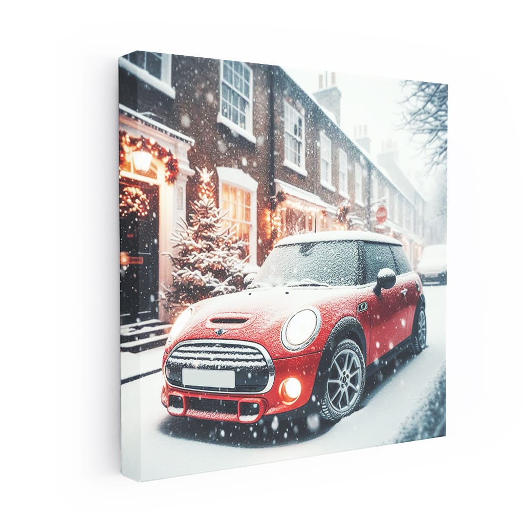 Mini Cooper Snowfall Wall Art