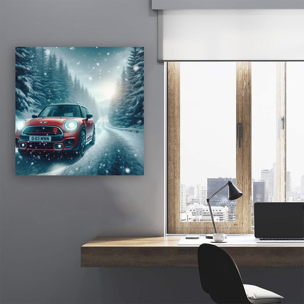 Mini Countryman Snowfall Wall Art